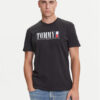 Tommy Jeans Тишърт Dna Flag DM0DM21941 Черен Regular Fit цвят на ниска цена