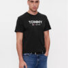 Tommy Jeans Тишърт Essential DM0DM18264 Черен Slim Fit цвят на ниска цена