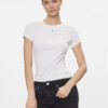 Tommy Jeans Тишърт Essential DW0DW17383 Бял Slim Fit цвят на ниска цена