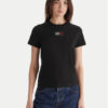 Tommy Jeans Тишърт Party Flag DW0DW21965 Черен Regular Fit цвят на ниска цена
