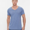Tommy Jeans Тишърт Tjm Slim Jaspe V Neck DM0DM09587 Син Slim Fit цвят на ниска цена