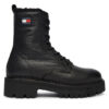 Tommy Jeans Туристически oбувки Tjw Urban Laceup Boot Wl EN0EN02906 Черен цвят на ниска цена