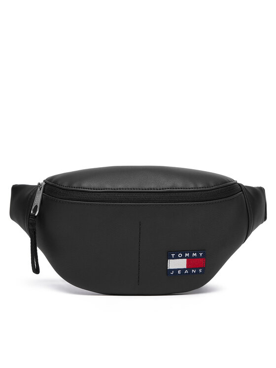 Tommy Jeans Чанта за кръст Tjm Ess Daily Pu Bumbag AM0AM13702 Черен цвят на ниска цена