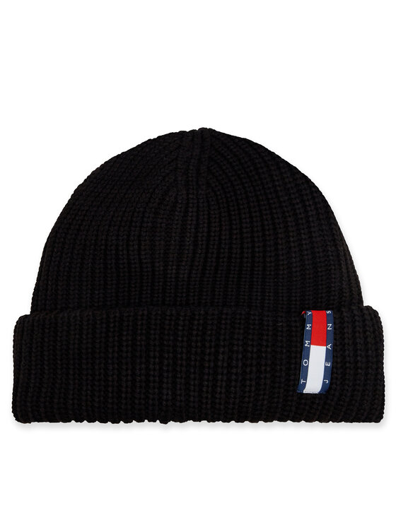 Tommy Jeans Шапка Im Tju Unisex Beanie AU0AU01808 Черен цвят на ниска цена