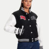 Tommy Jeans Яке бомбър Varsity DW0DW21628 Черен Regular Fit цвят на ниска цена