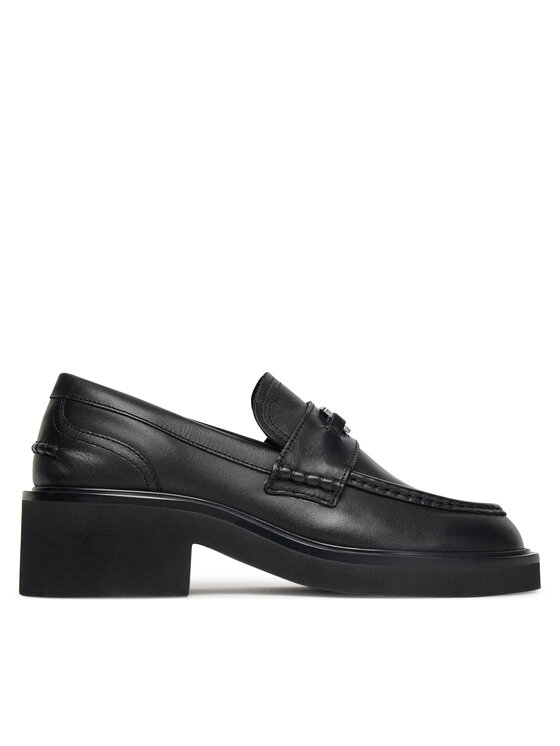 Tommy Jeans лоуфъри с дебела подметка Tjw Chunky Loafer EN0EN02789 Черен цвят на ниска цена
