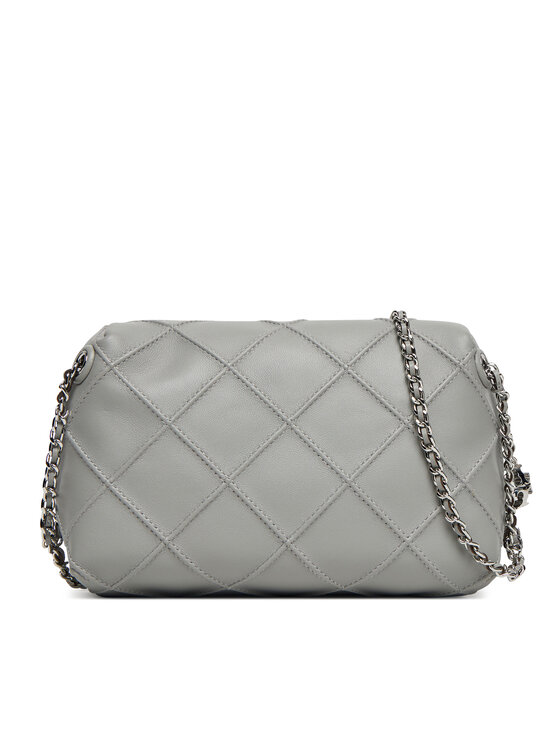 Tory Burch Дамска чанта Fleming Small 169226 Сив цвят на ниска цена