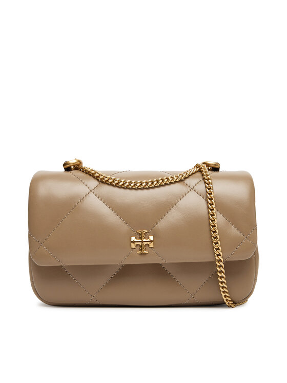 Tory Burch Дамска чанта Mini Kira Diamond 154710 Бежов цвят на ниска цена