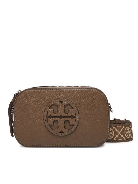Tory Burch Дамска чанта Mini Miller Crossbody 171955 Кафяв цвят на ниска цена