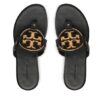 Tory Burch Джапанки Metal Miller 136593 Черен цвят на ниска цена