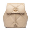 Tory Burch Раница Kira Diamond Quilt Small Bacpack 170485 Екрю цвят на ниска цена