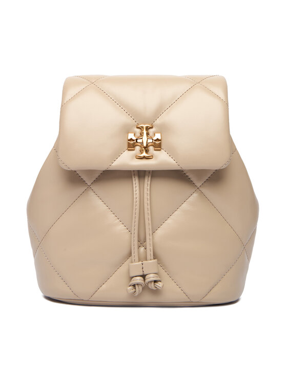 Tory Burch Раница Kira Diamond Quilt Small Bacpack 170485 Екрю цвят на ниска цена