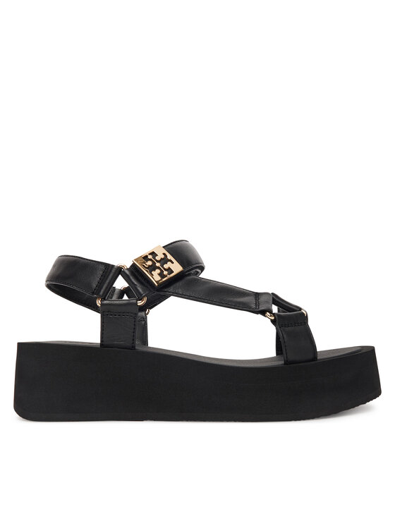Tory Burch Сандали Mellow Platform Sandal 166402 Черен цвят на ниска цена