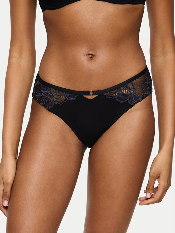 Triumph Дамски бикини тип бразилиана Wild Gardenia Florale 10224873 Черен цвят на ниска цена