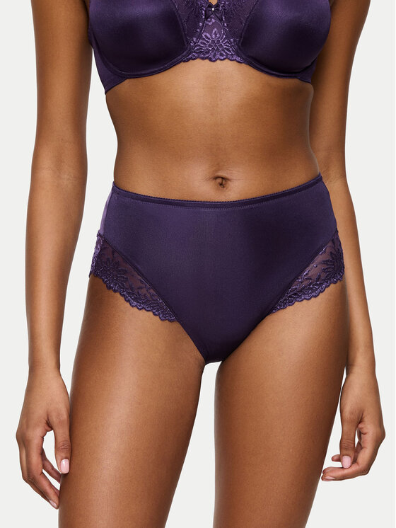 Triumph Класически бикини с висока талия Ladyform Soft Maxi 10210671 Виолетов цвят на ниска цена