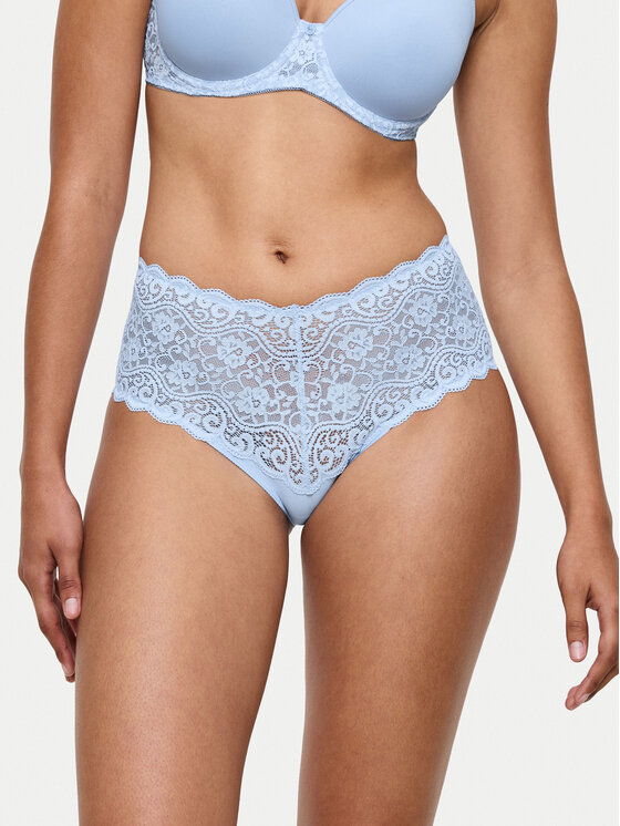 Triumph Класически дамски бикини Amourette 10210675 Светлосиньо цвят на ниска цена