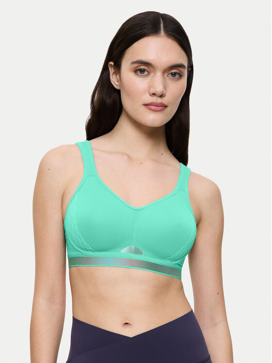 Triumph Спортен сутиен Triaction Cardio Flow 10205923 Зелен цвят на ниска цена