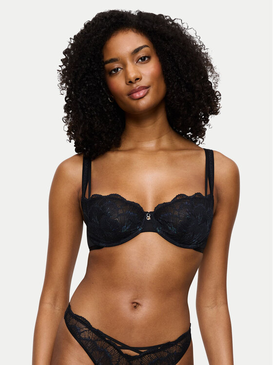 Triumph Сутиен балконет Palina Moonlight Kiss 10224870 Черен цвят на ниска цена