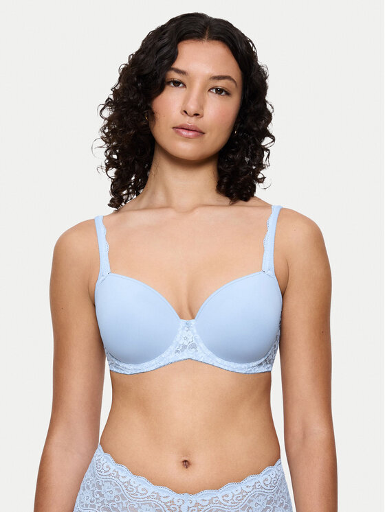 Triumph Сутиен с банели Amourette 10214770 Светлосиньо цвят на ниска цена