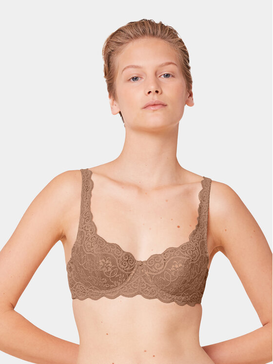 Triumph Сутиен с банели Amourette 300 WHP X 10166798 Кафяв цвят на ниска цена