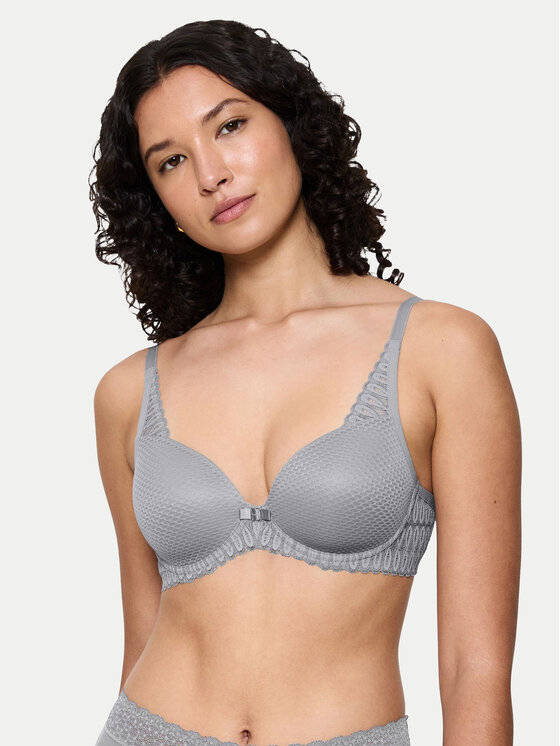 Triumph Сутиен с банели Aura Spotlight 10216459 Сив цвят на ниска цена