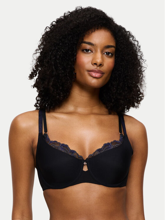 Triumph Сутиен с банели Wild Gardenia Florale 10224872 Черен цвят на ниска цена