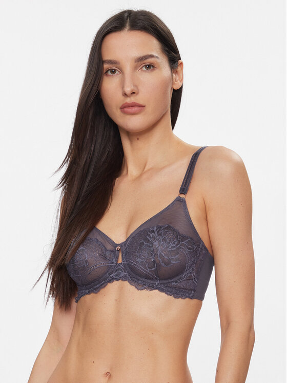 Triumph Сутиен с банели Wild Peony Florale W01 10215982 Сив цвят на ниска цена