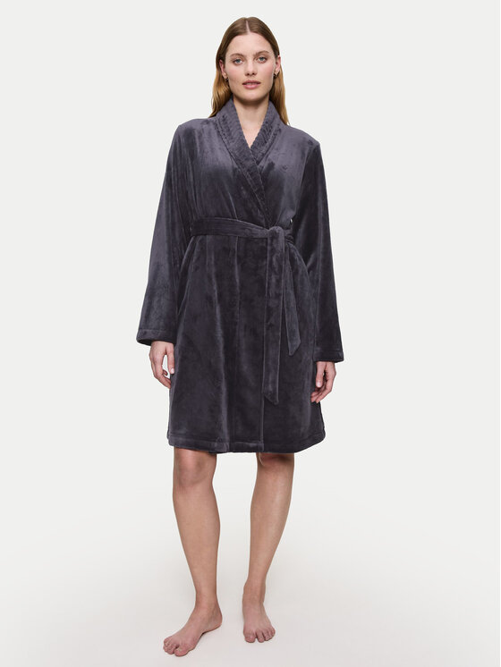 Triumph Халат Robes Fleece Robe 01 10216526 Сив цвят на ниска цена