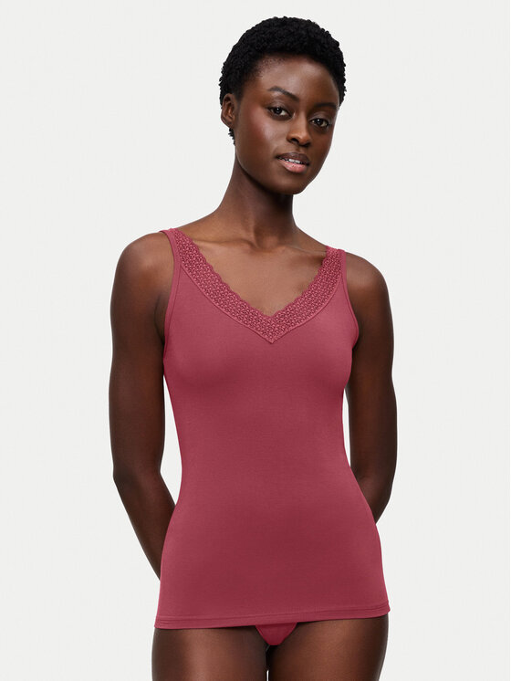 Triumph топ Feel Of Modal 10221637 Розов Slim Fit цвят на ниска цена