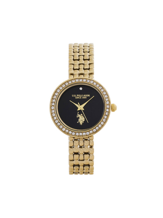 U.S. Polo Assn. Часовник Harmony USP8433BK Златист цвят на ниска цена