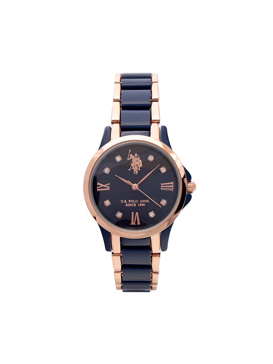 U.S. Polo Assn. Часовник Selena USP8381RG Тъмносин цвят на ниска цена