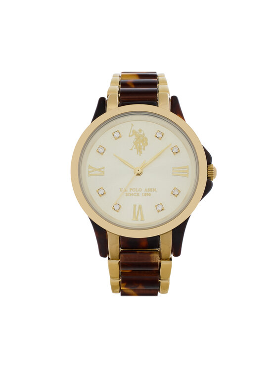 U.S. Polo Assn. Часовник Selena USP8384BR Кафяв цвят на ниска цена