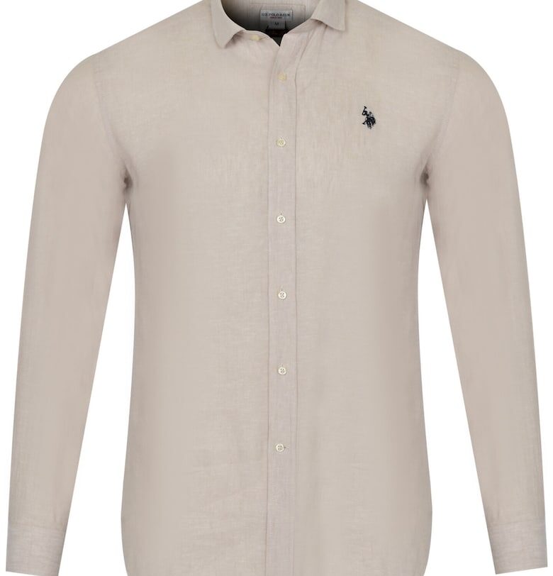 US POLO ASSN. - Мъжка ленена риза CALE US Polo Assn