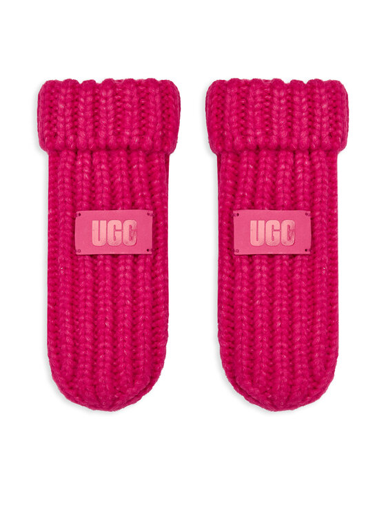 Ugg Детски ръкавици K Chunky Mitten 100030 Розов цвят на ниска цена