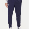 Under Armour Долнище анцуг Ua Rival Terry Jogger 1380843-410 Тъмносин Fitted Fit цвят на ниска цена