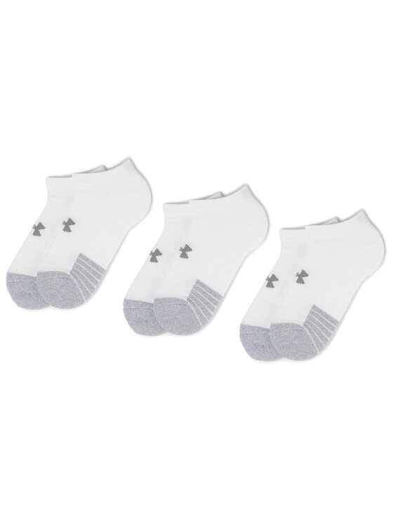Under Armour Къси чорапи Heatgear No Show Sock 1346755-100 Бял цвят на ниска цена