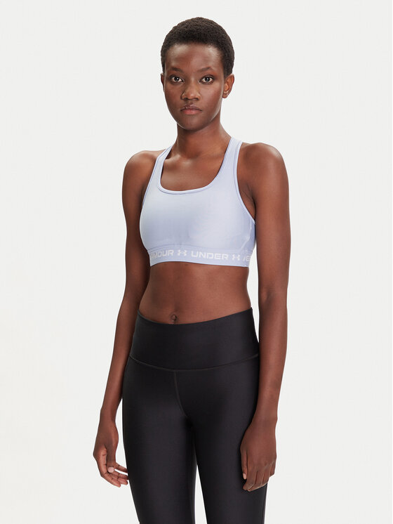 Under Armour Спортен сутиен Crossback Mid Bra 1361034-539 Син Compression Fit цвят на ниска цена