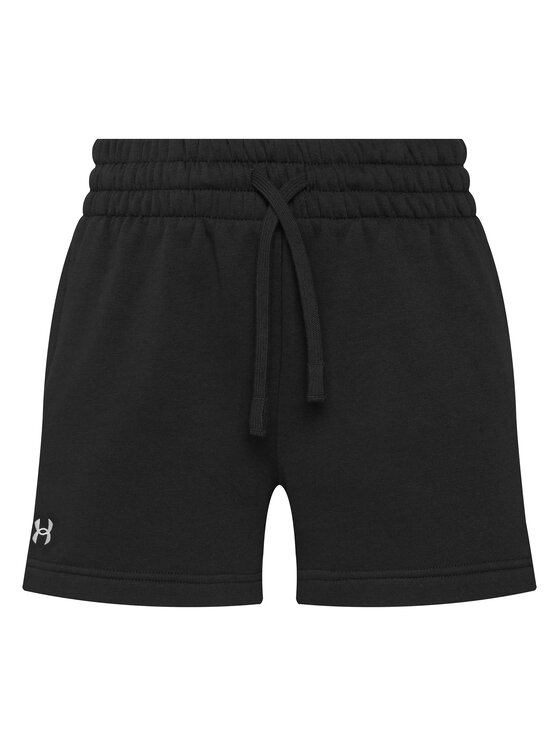 Under Armour Спортни шорти Rival Fleece Short 1382723-001 Черен Loose Fit цвят на ниска цена