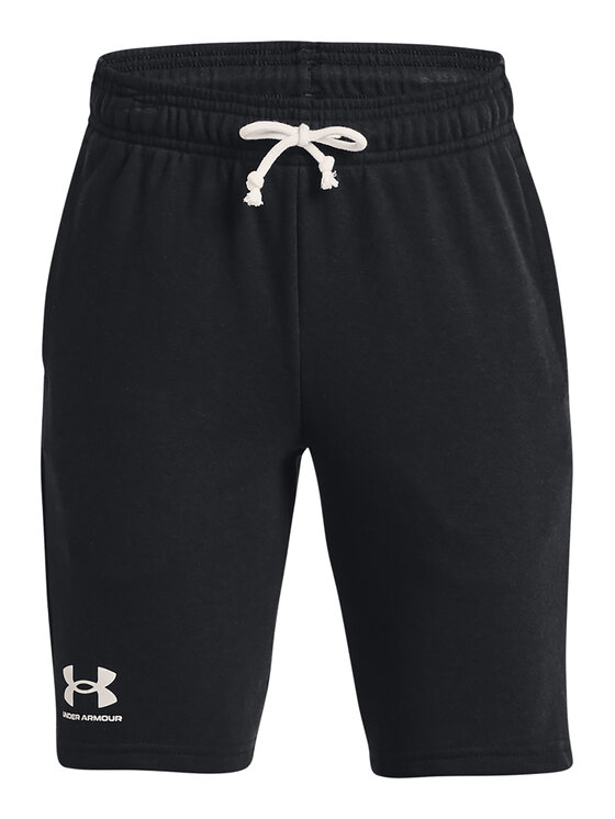 Under Armour Спортни шорти UA RIVAL TERRY SHORT 1377255 Черен Regular Fit цвят на ниска цена