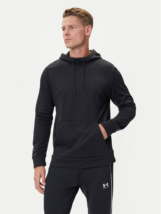 Under Armour Суитшърт UA Armour Fleece Hoodie 1373353 Черен Regular Fit цвят на ниска цена