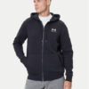 Under Armour Суитшърт UA Essential Fleece FZ Hood 1373881 Черен Regular Fit цвят на ниска цена