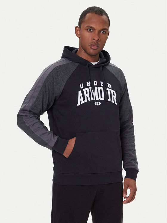 Under Armour Суитшърт Ua Rival Fleece Colorblock 6003958 Черен Loose Fit цвят на ниска цена
