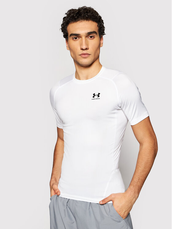 Under Armour Тениска от техническо трико Ua HeatGear® Armour 1361518 Бял Compression Fit цвят на ниска цена