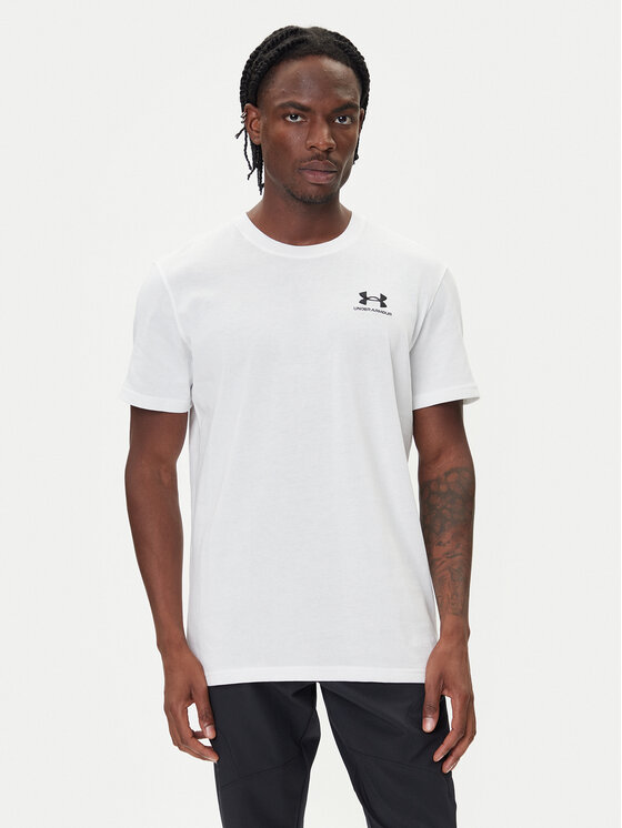 Under Armour Тишърт Ua Logo Emb 1373997 Бял Relaxed Fit цвят на ниска цена