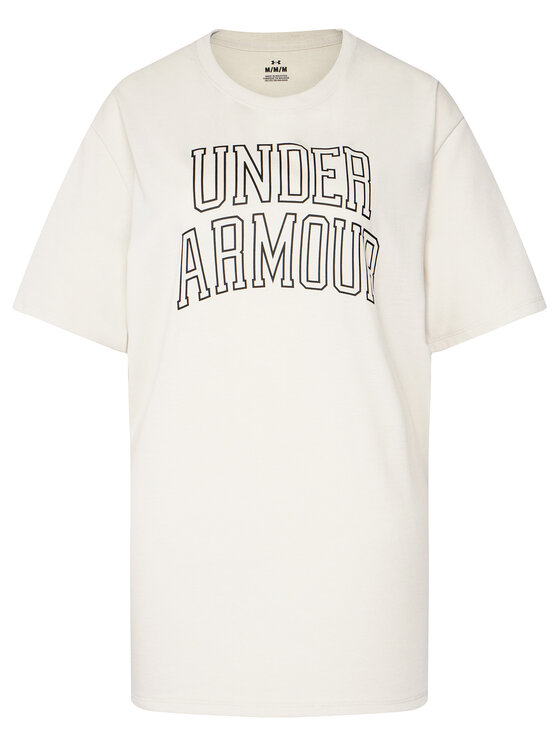 Under Armour Тишърт Ua Rival Campus 6007883 Екрю Oversize цвят на ниска цена