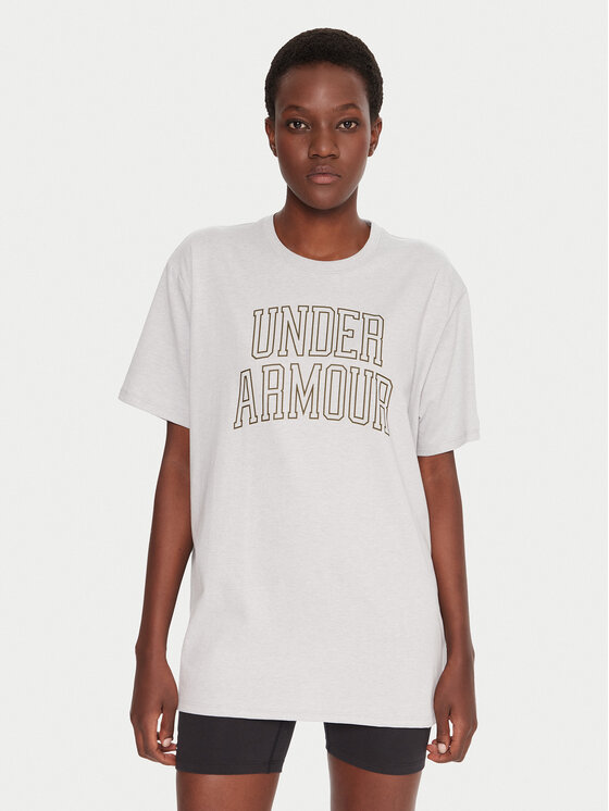 Under Armour Тишърт Ua Rival Campus 6007883 Сив Oversize цвят на ниска цена