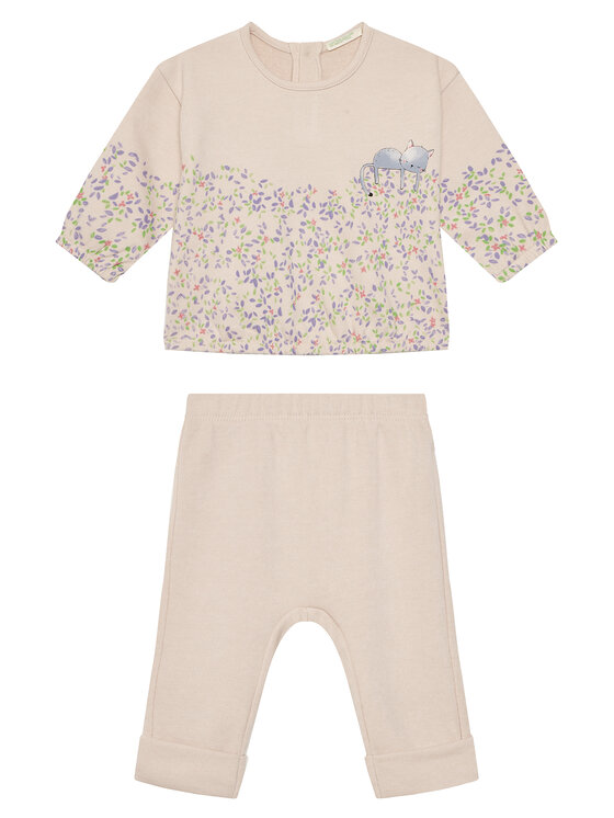 United Colors Of Benetton Анцуг 34ESAK011 Бежов Regular Fit цвят на ниска цена