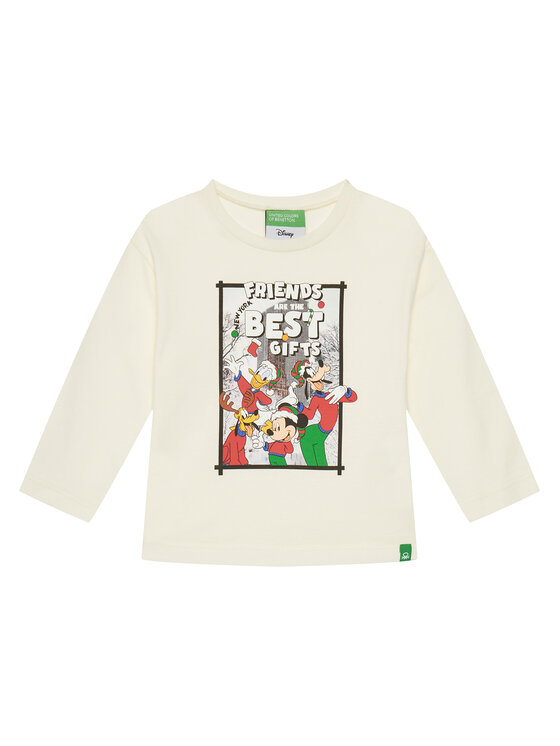 United Colors Of Benetton Блуза 3ATNG10GP Екрю Regular Fit цвят на ниска цена