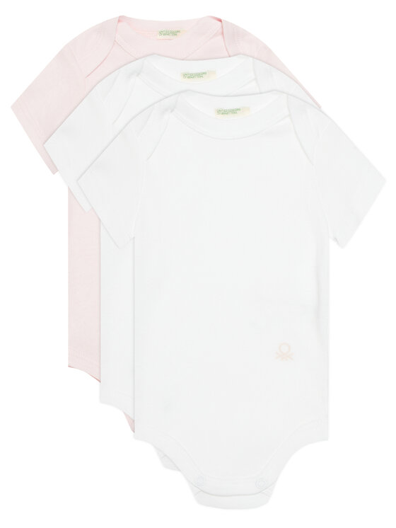 United Colors Of Benetton Комплект детски бодита 3GI70B079 Розов цвят на ниска цена