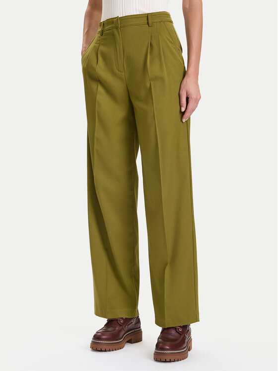 United Colors Of Benetton Панталони тип палацо 4YVXDF09R Зелен Regular Fit цвят на ниска цена